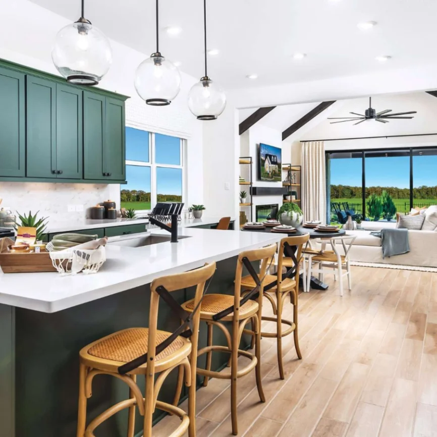 Open-plan kitchen photo