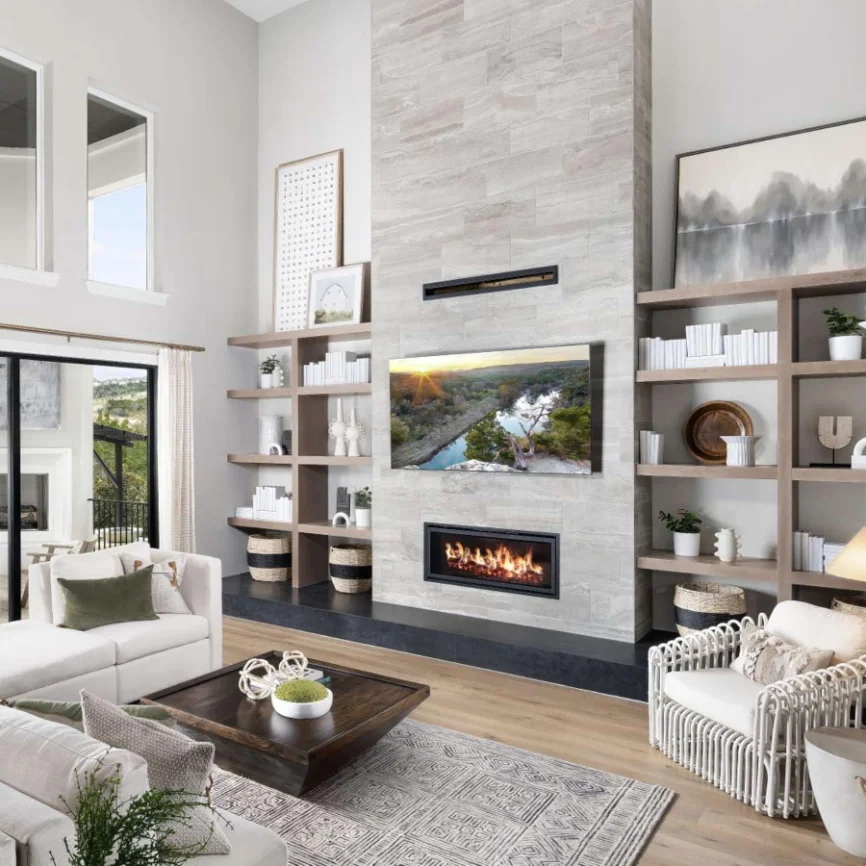Fireplace living room photo
