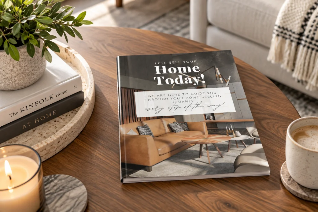 Photo of the printed buyer's guide on a table
