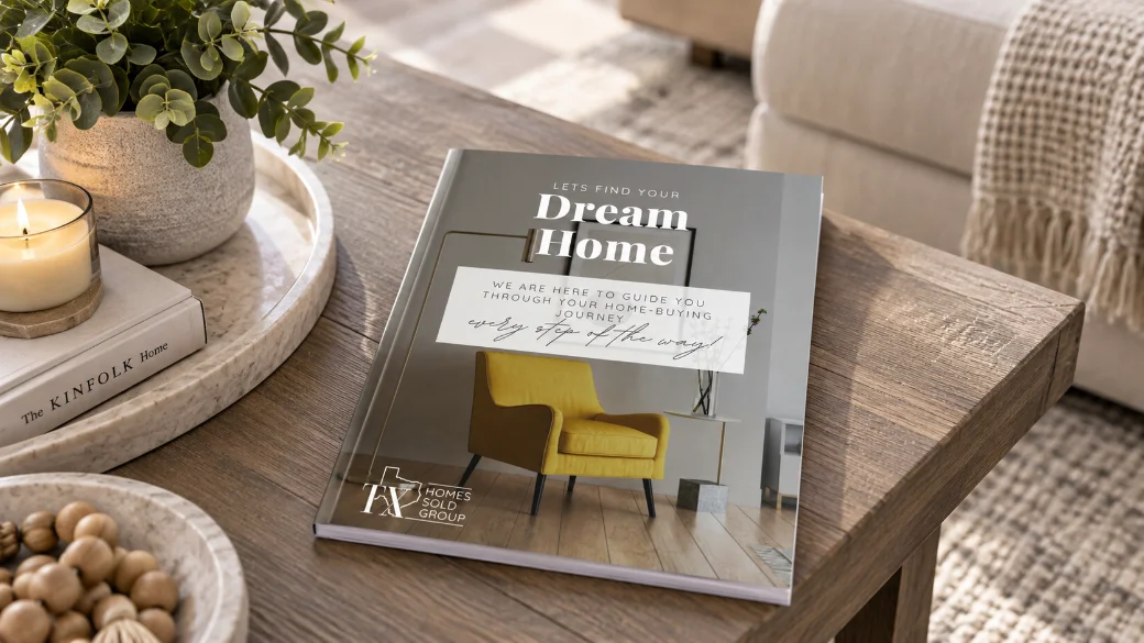 Photo of the printed buyer's guide on a table