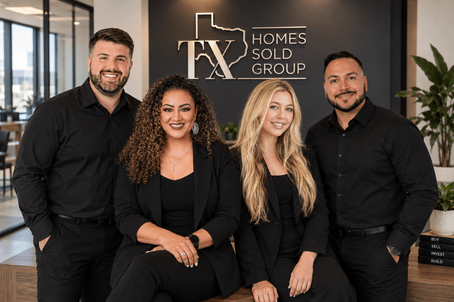 The Texas Homes Sold Group team at their office in Texas